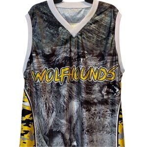 ZURDOX Men's size XL Gray & Yellow Wolfhounds athletic Performance Tank Top